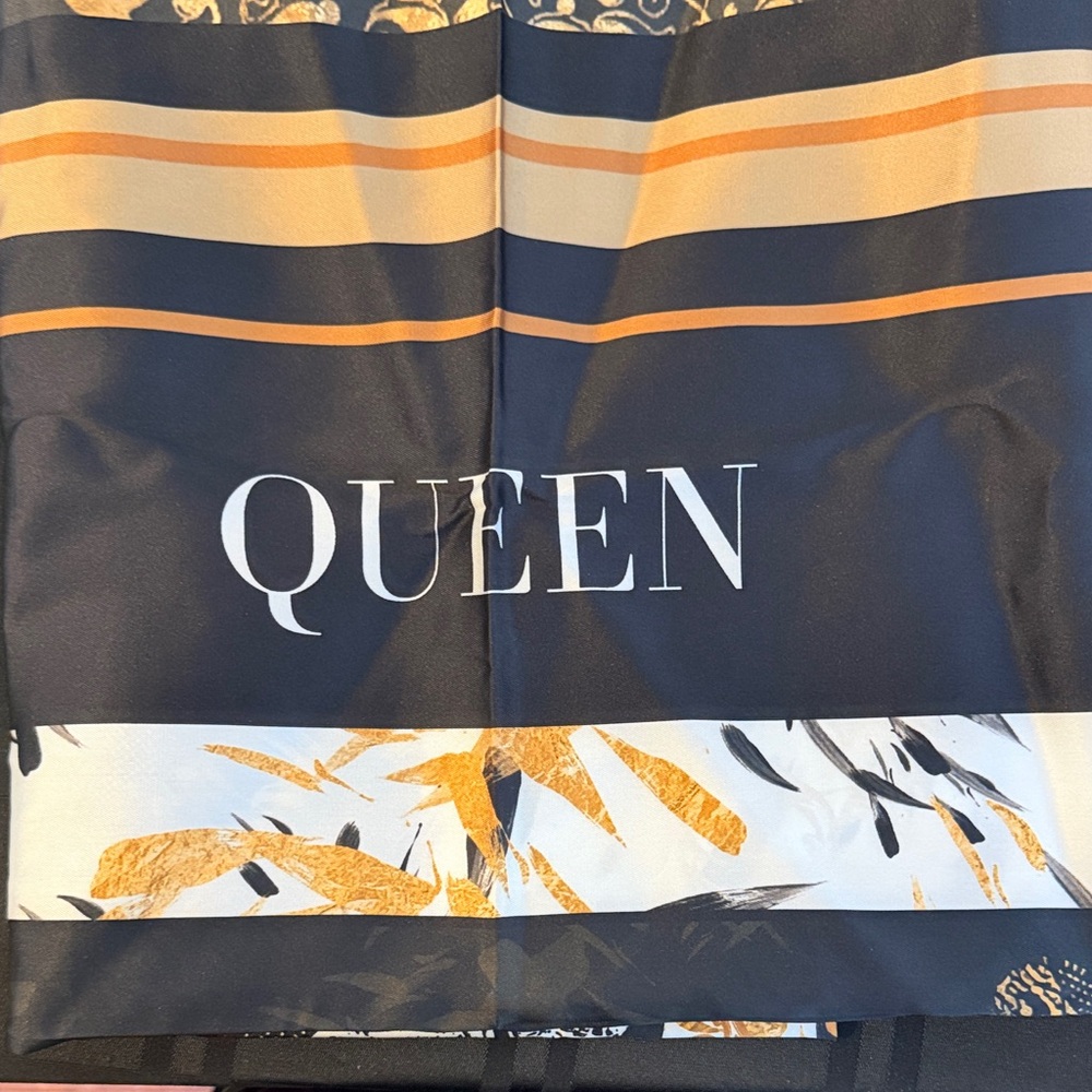 Sassy Jones Black and Gold Queen Scarf